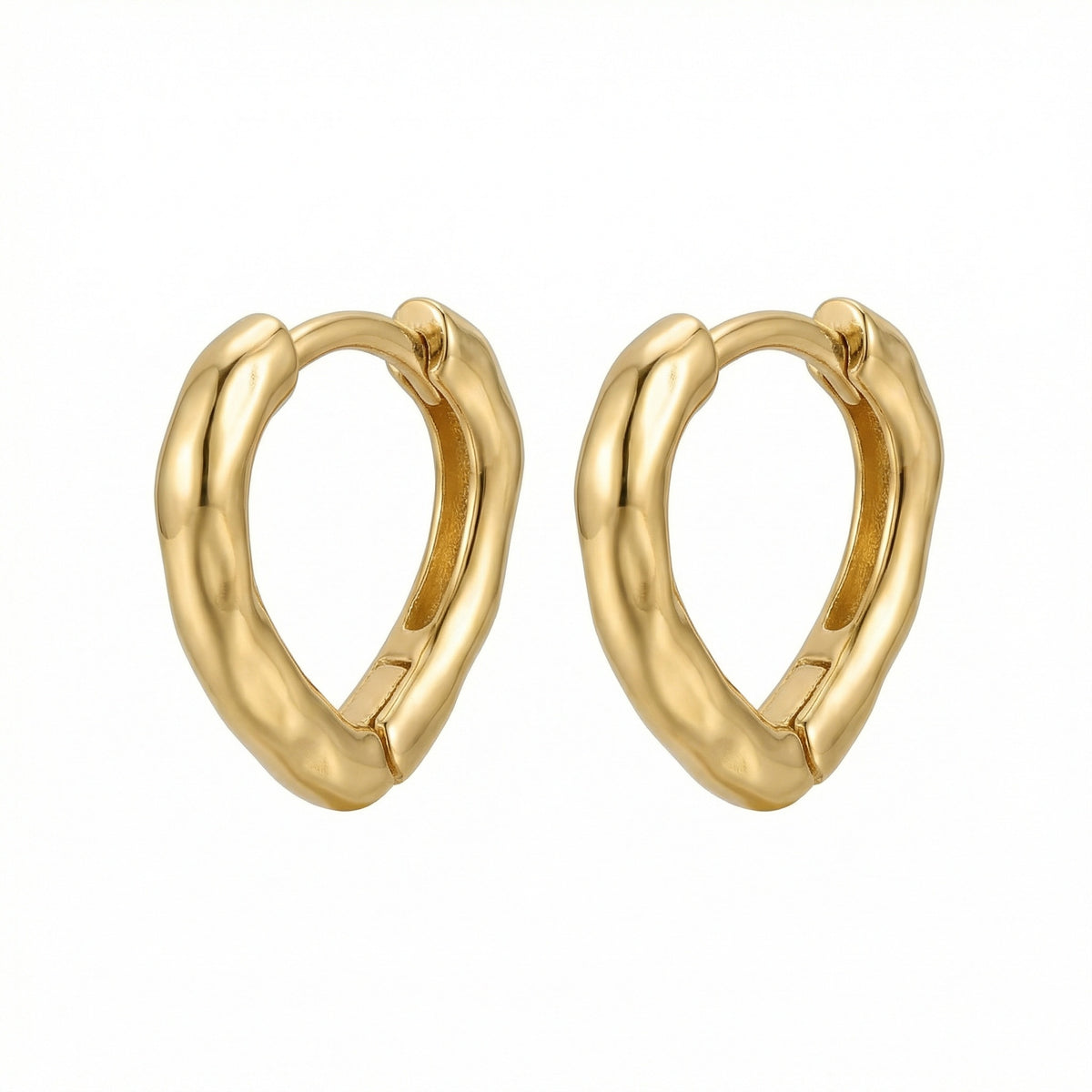 925 Sterling Silver Irregular Molten Texture Huggie Hoop Earrings – Mystery Jar Jewels